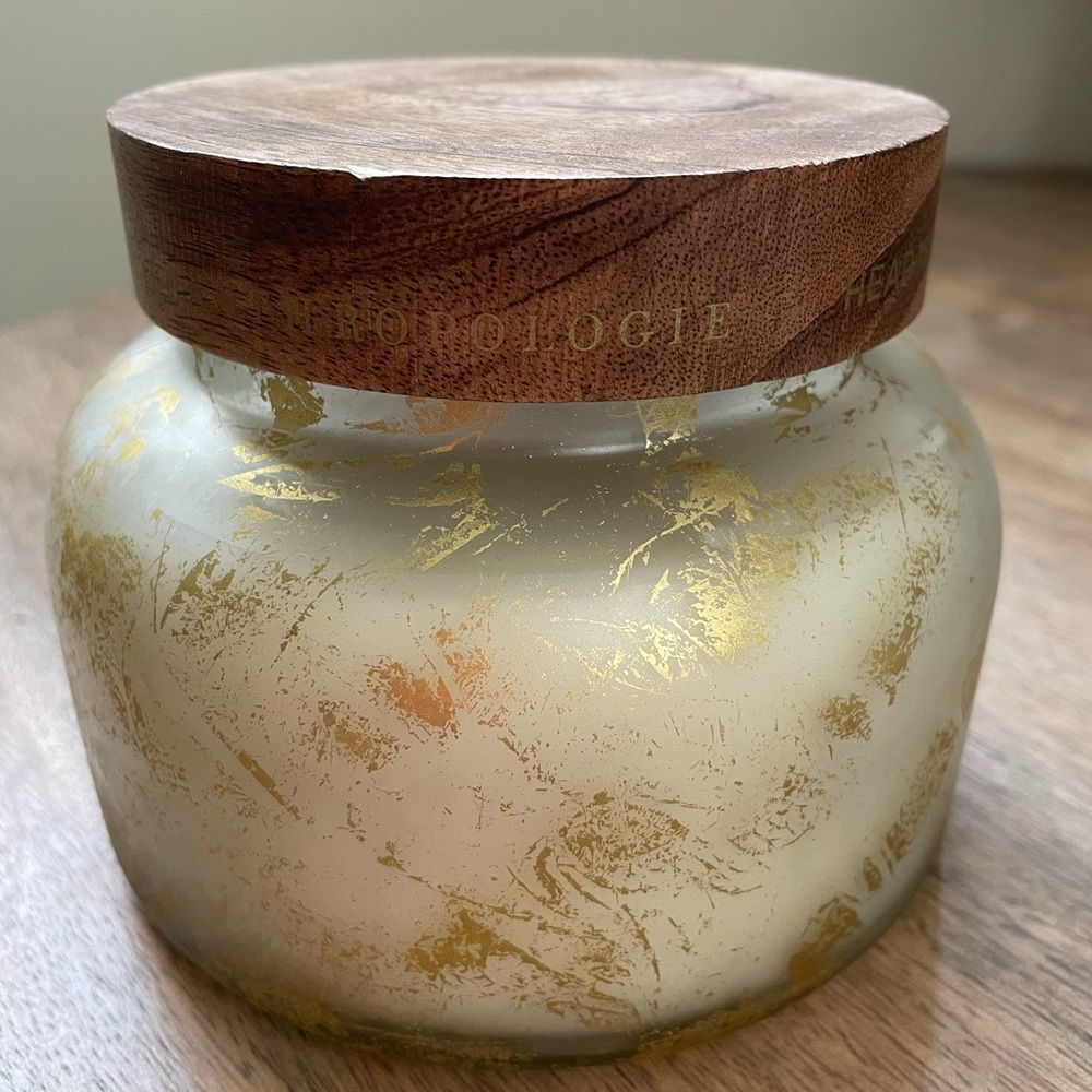 Anthropologie Capri Blue Hearthside Glass Jar Candle